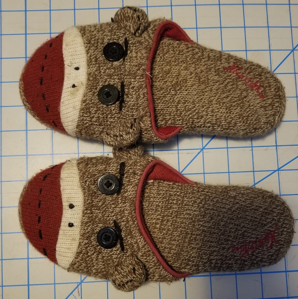 Sock monkey slippers